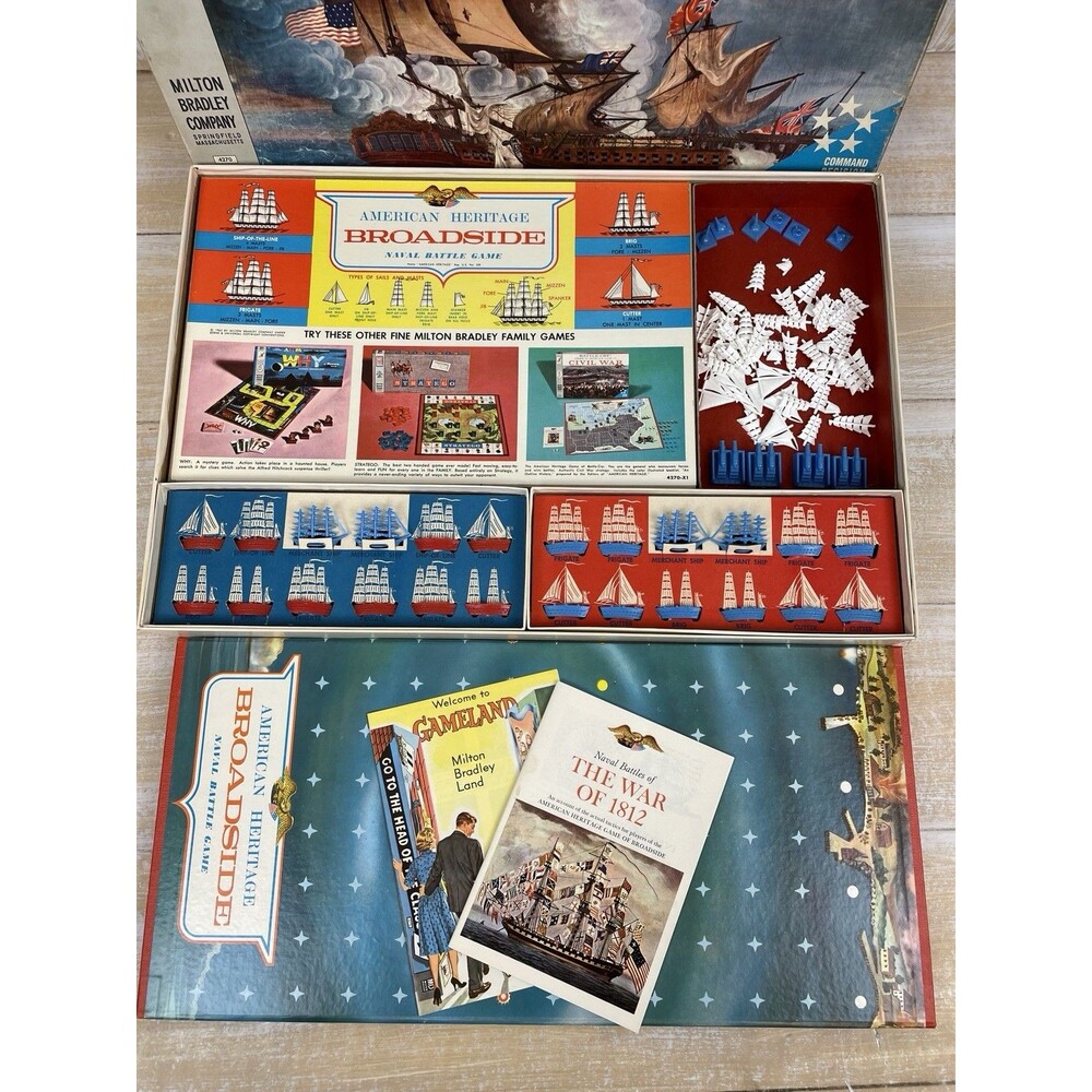 American Heritage Broadside Naval Battle Board Game #4270 MB 1962 Complete - Picture 3 of 16